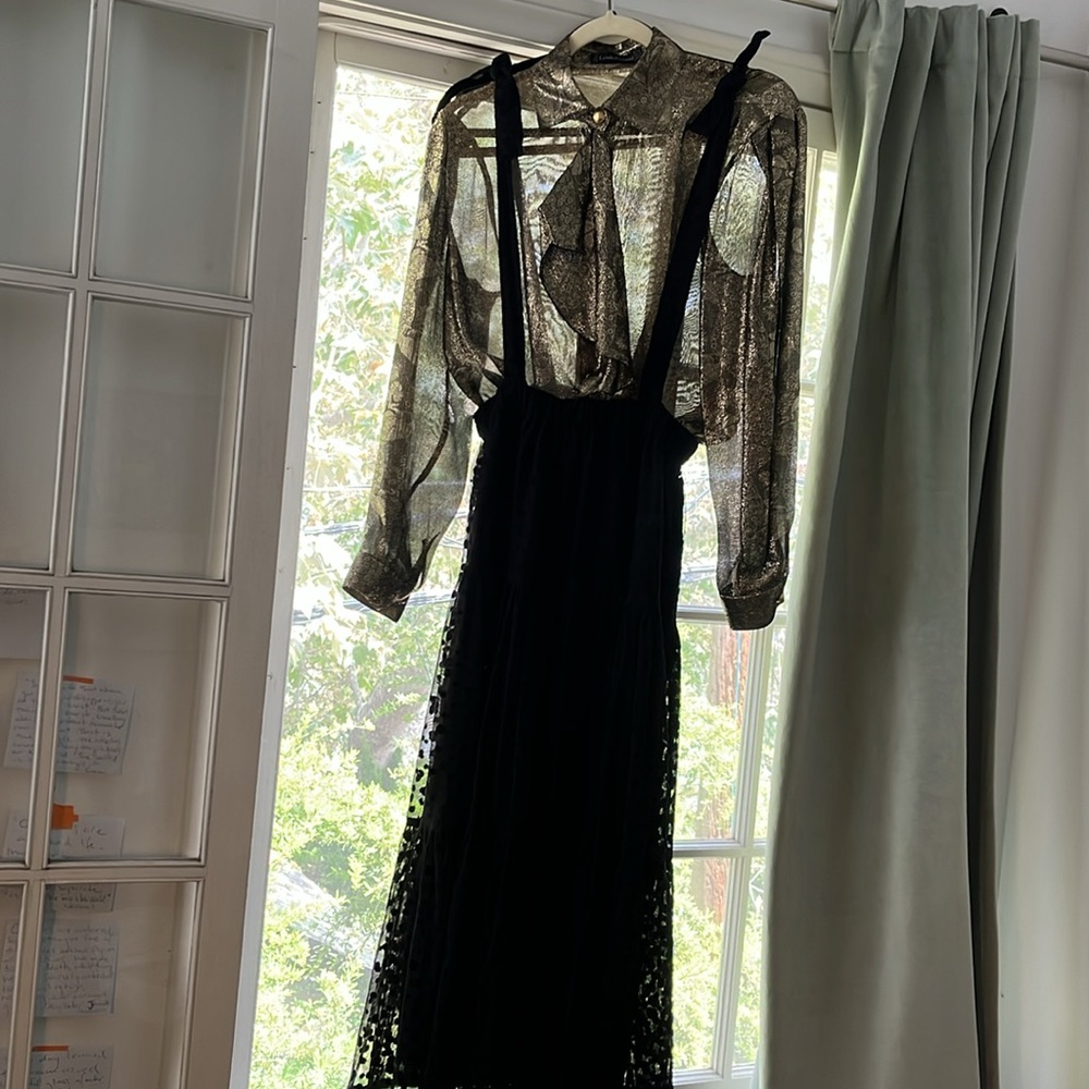 Batsheva Dotted Tulle Suspender Skirt/dress - Picture 10 of 11